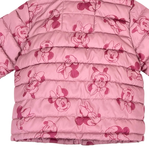 Baby Gap Disney Pink Minnie Mouse Puffer Hooded Jacket Baby Girl 6-12 Months - Picture 8 of 8